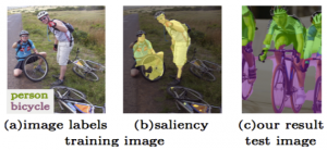 Exploiting saliency for object segmentation from image level labels